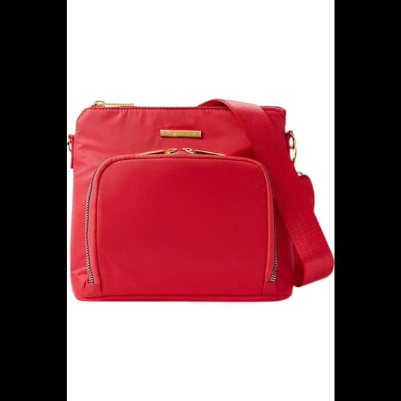 Joy Eco Luxe World Traveler Light & Chic Crossbody Bag Pop Pink - Picture 1 of 1